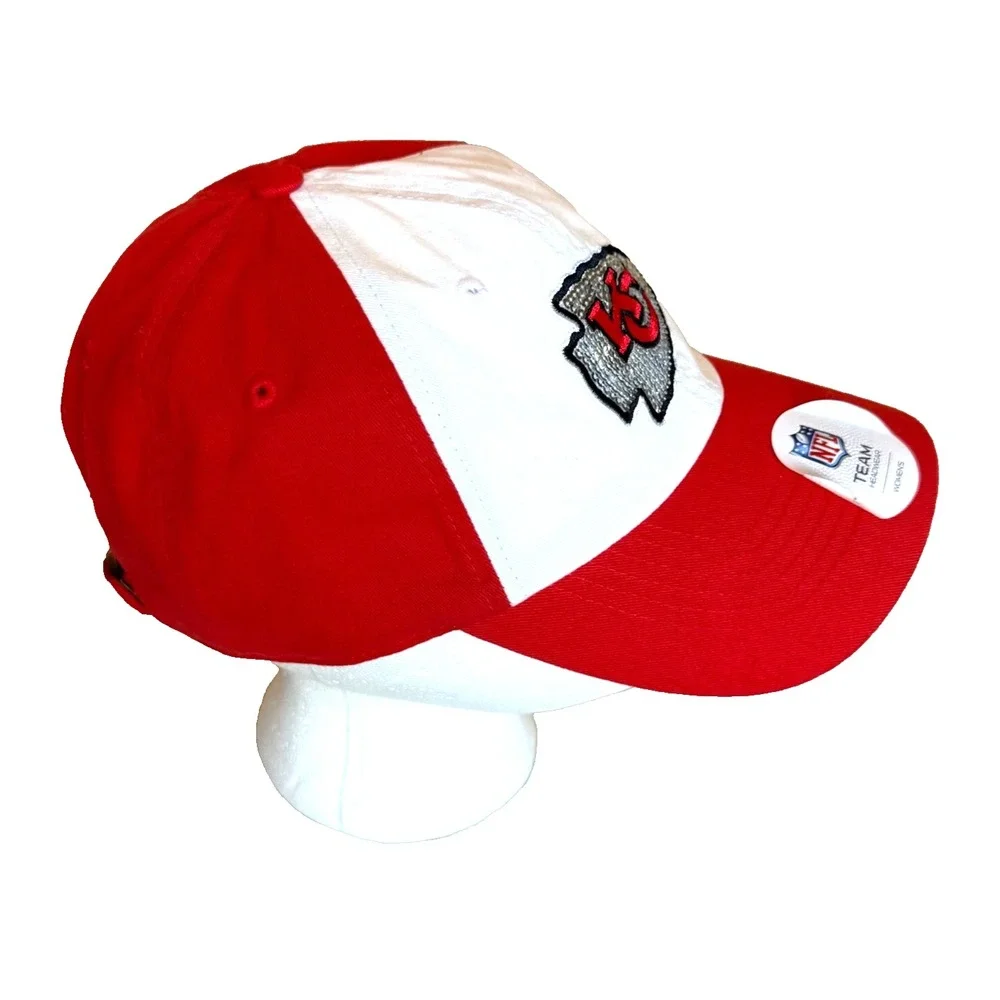 Women's NFL Team Apparel Kansas City Chiefs Football Bling Sequin Cap Hat‎ NEW